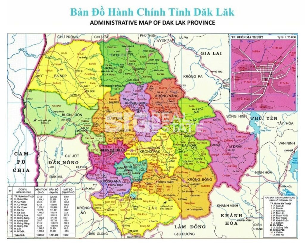 Bản đồ quy hoạch tỉnh Đắk Lắk 1