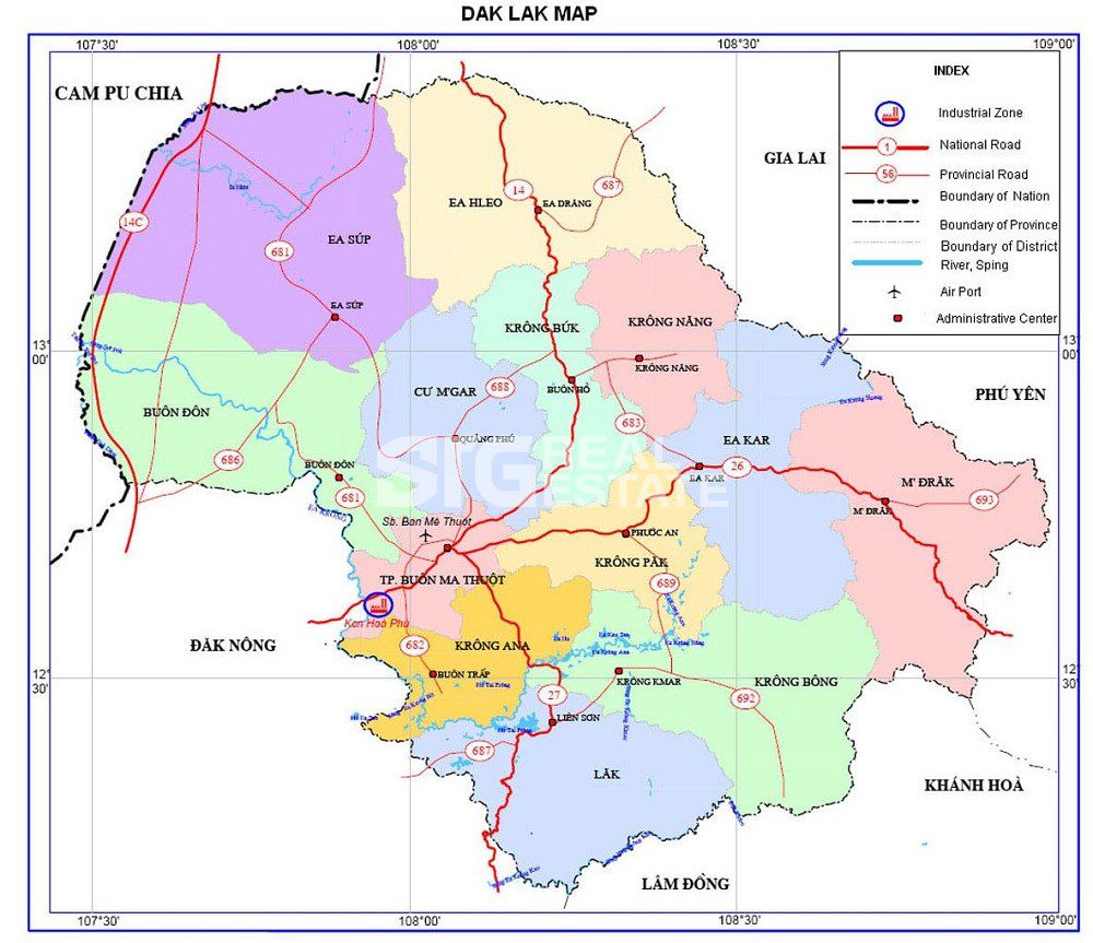 Bản đồ quy hoạch tỉnh Đắk Lắk 3