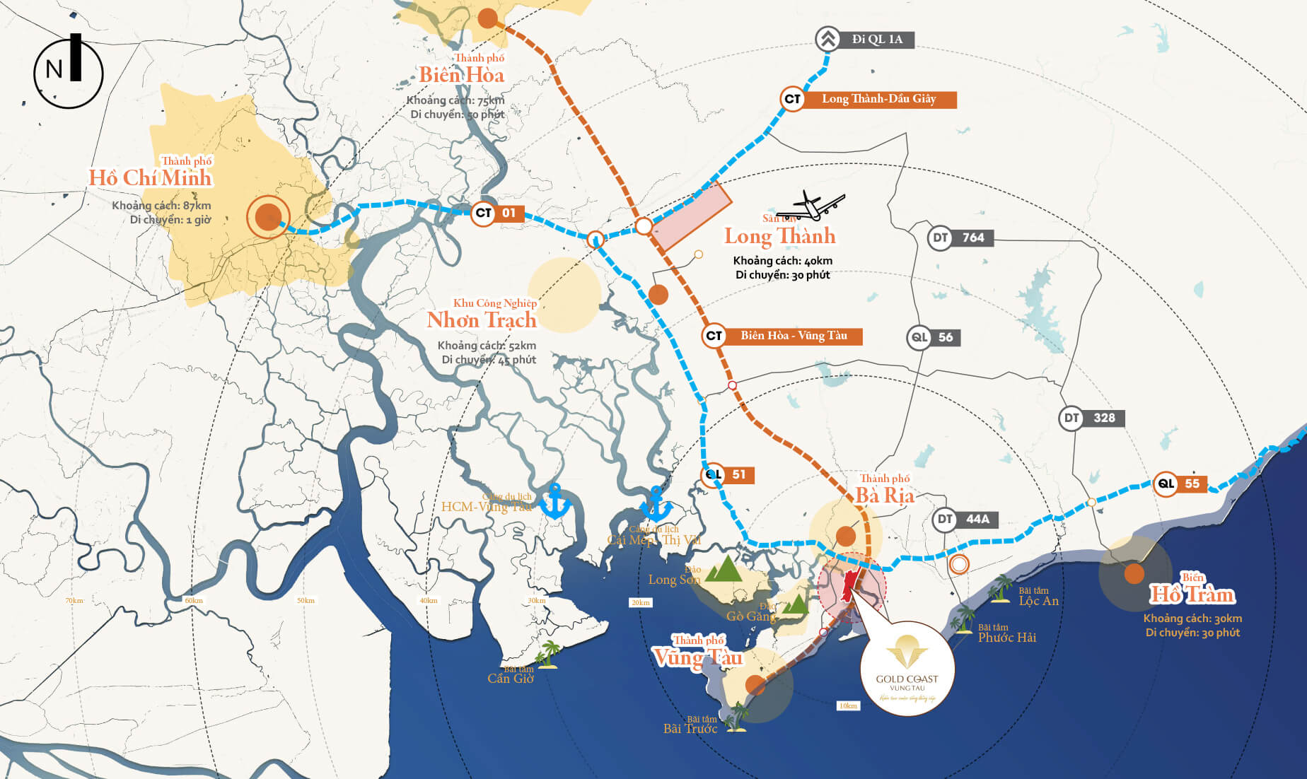 Bản đồ Gold Coast Vung Tau - STG Real Estate