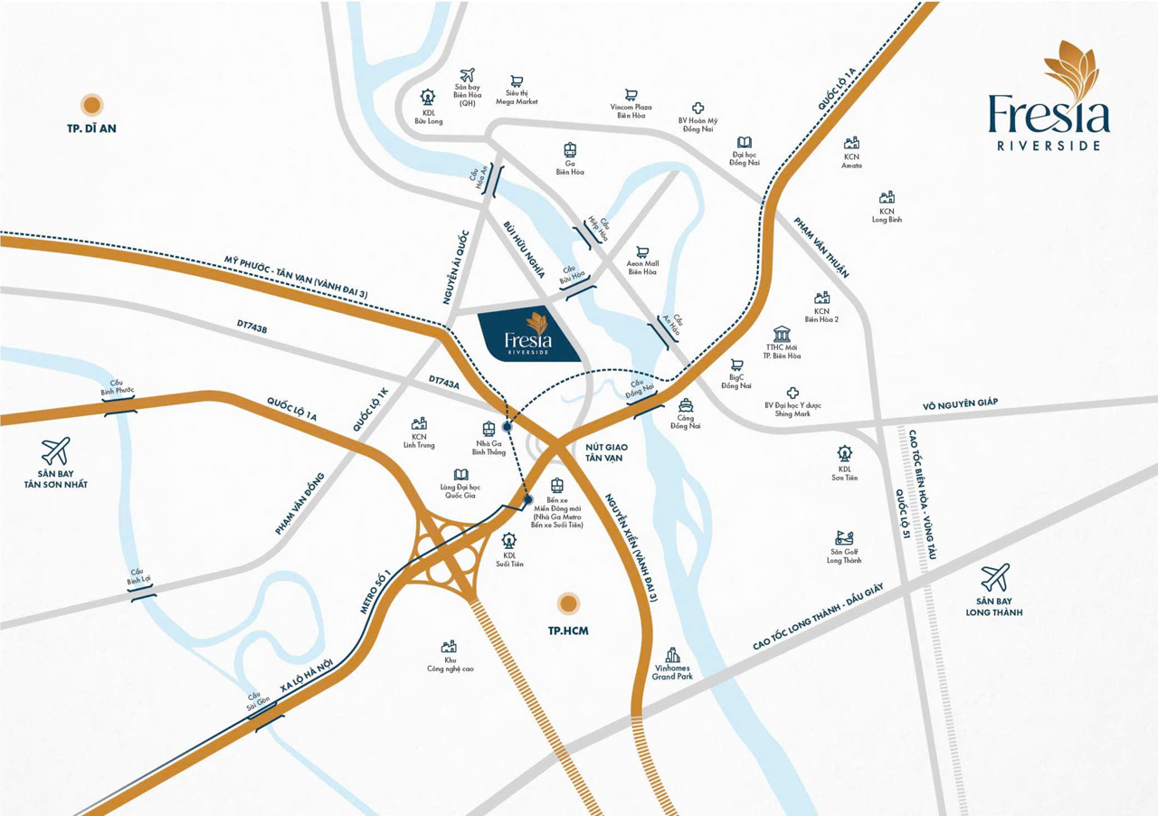 Bản đồ Fresia Riverside - STG Real Estate